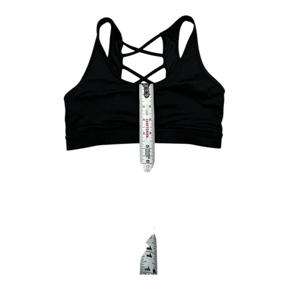 Black Crisscross‎ Back Sports Bra XS Athletic Workout Gym Fitness Activewear